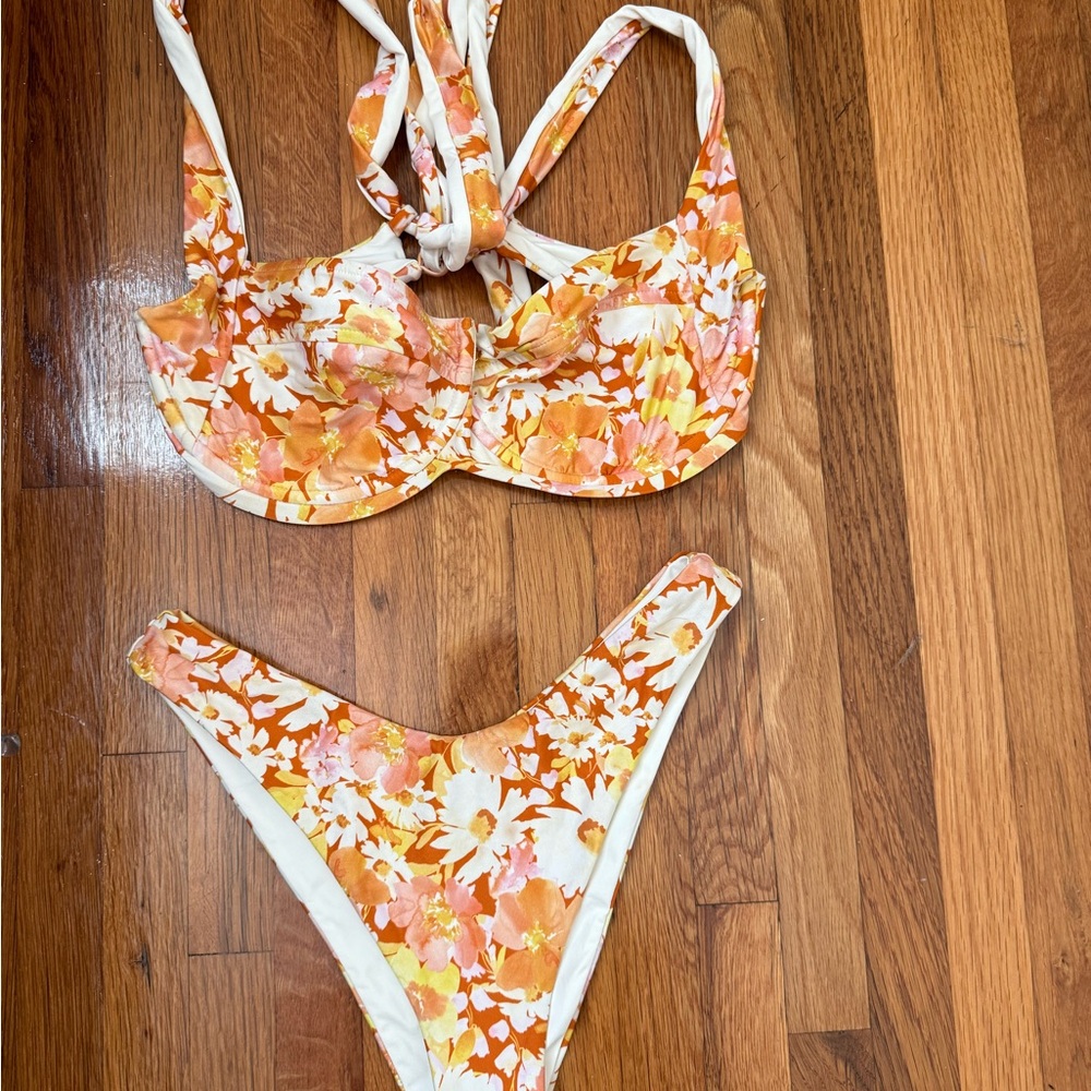 L*Space Floral Bikini- top medium, bottoms small